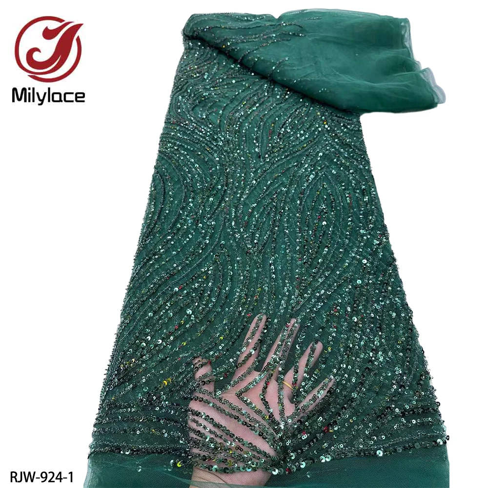 Лидер продаж 5 ярдов французская сетчатая кружевная ткань с камнями и бусинами