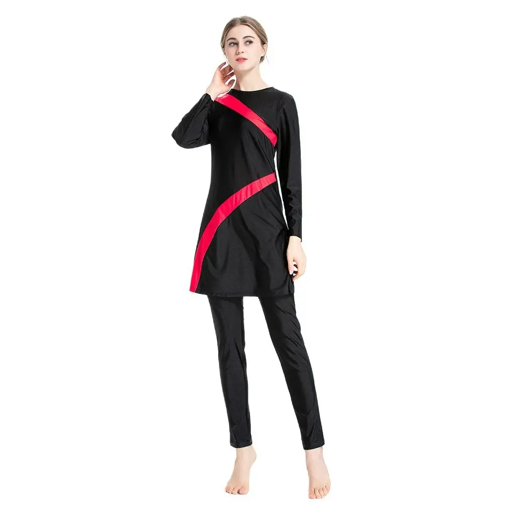 S-6XL Muslim's Swimwear Conservative Hui Swimsuit Sunscreen Three-piece Swimsuit Burkini Islamique Femme Burkini Femme Musulmane