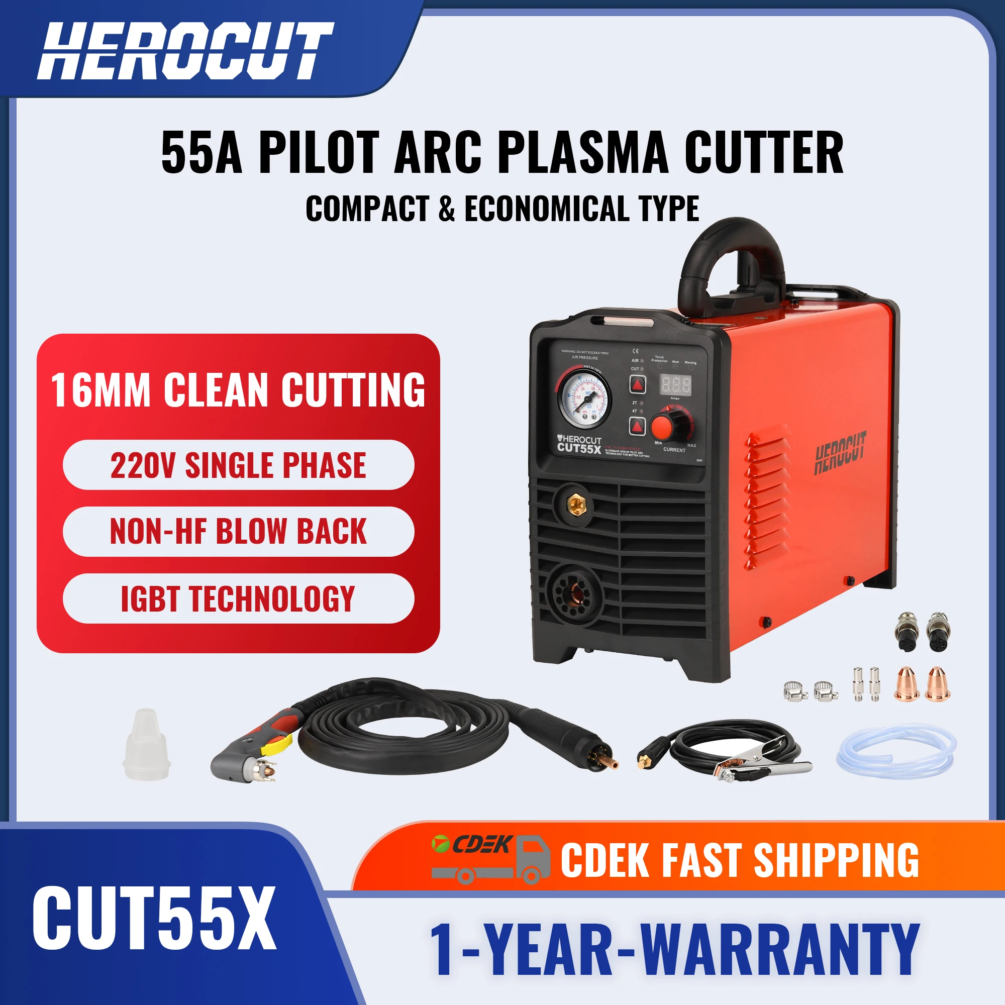 

HeroCut CUT55X Плазменный резак 220В
