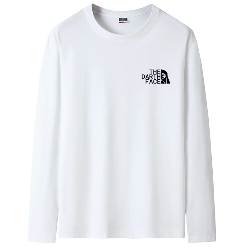 

2022 Brand New 100% Cotton Men's Long Sleeve T-Shirts Pure Color Men T shirt O-Neck Man T-Shirt Top Tees For Male Clothing