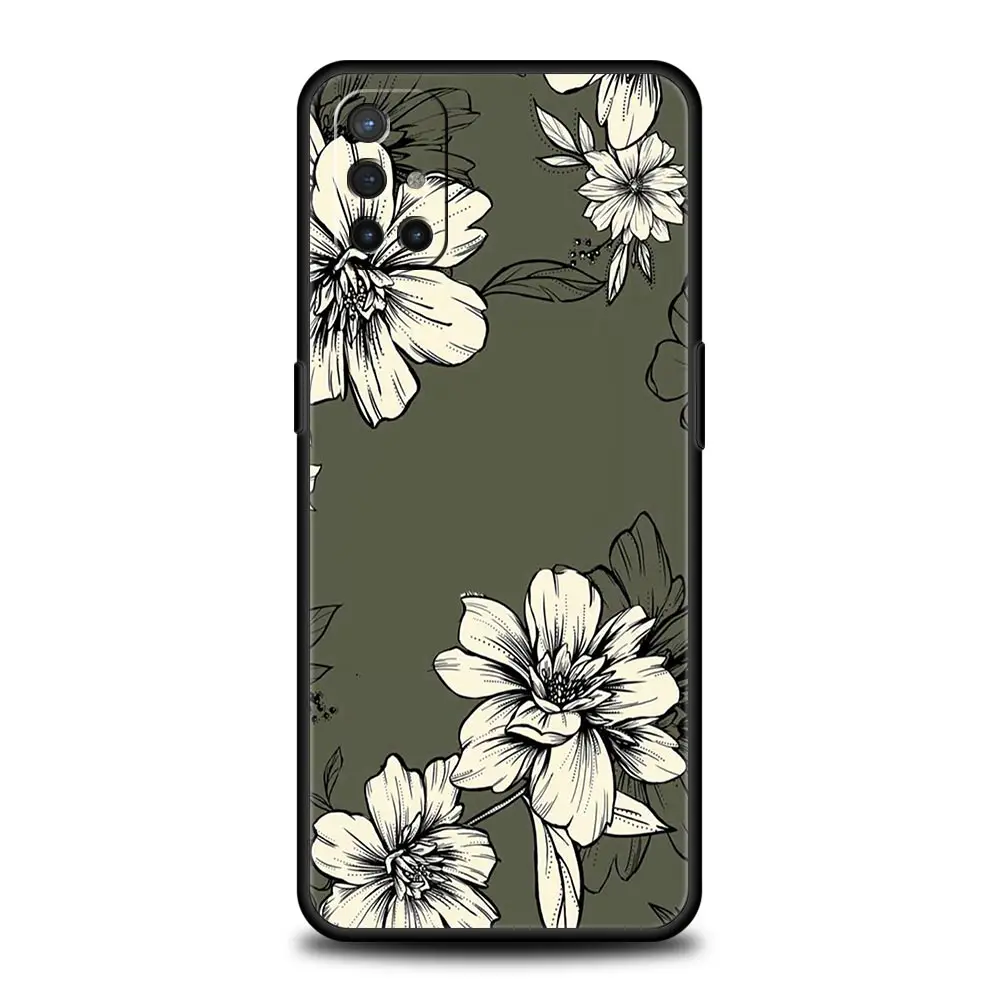 Фото Флейта для OnePlus 11 10 9 Pro 9T 12R 10R 9R 9RT 10T 8 7 6T 7T Nord 2T CE 2 Флейта N200 N10 N100, мягкий силиконовый чехол с цветком №2