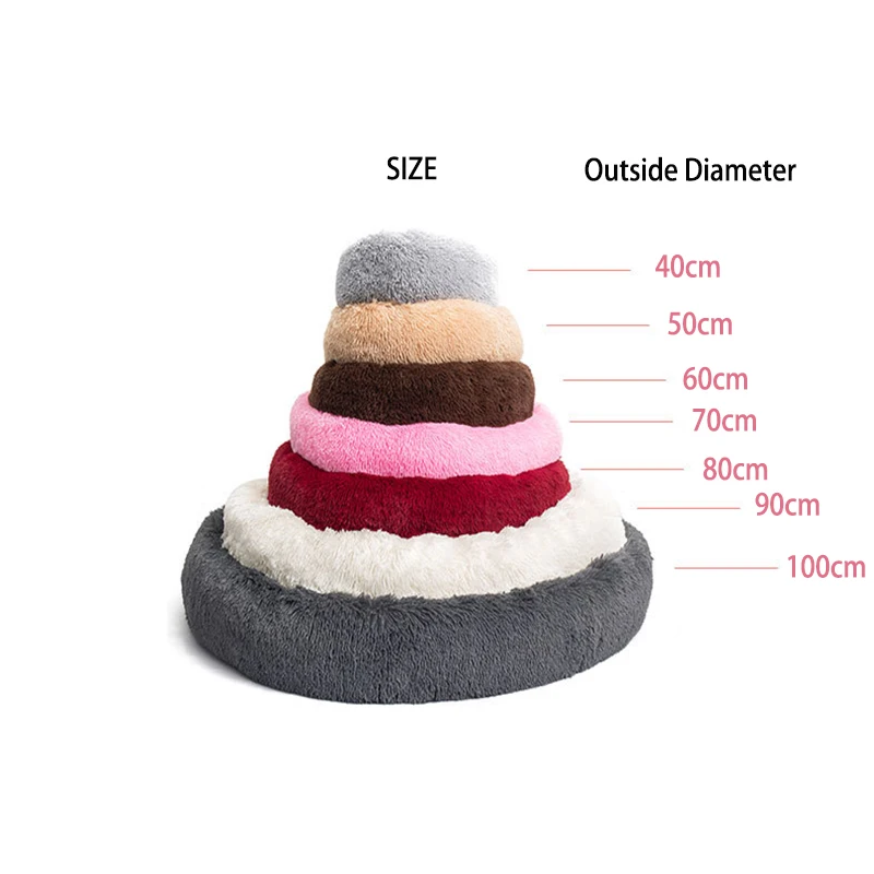 Pet Dog Bed Plush Cat Mat Beds for Large Labrador House Round Cushion Soft Samll Product Accessories |