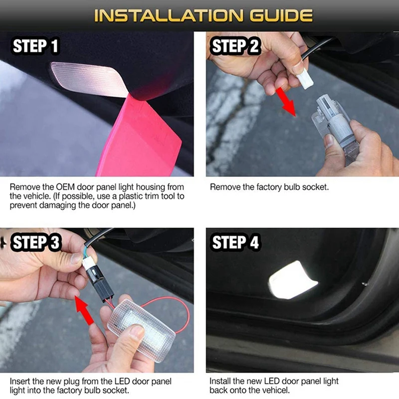 10 шт. для Toyota Land Cruiser 200 Series 150 Prado MK4 J150 Lexus ES240 IS250 светодиодная лампа дверей белого