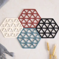 geometric heat resistant silicone mat drink cup coasters non slip pot holder table placemat kitchen accessories coaster pad