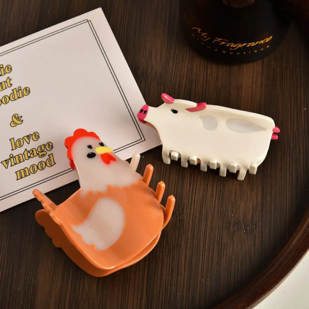 Заколки для волос в форме коровы аксессуары Симпатичные заколки когтей женщин и