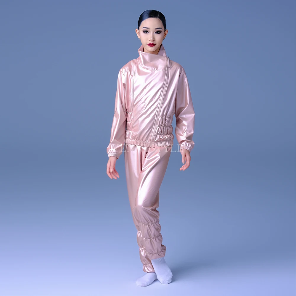 Фото Спортивный костюм для латинских танцев Vennystyle, тренировочный костюм для танцев для девочек, специальный спортивный спортивный костюм со скакалкой №1