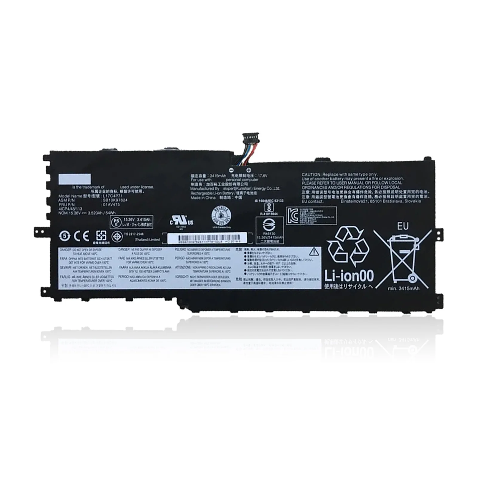 Батарея YOOFAN для Lenovo ThinkPad X1 YOGA GEN 3 2018 01AV475 L17M4P71 L17C4P71 SB10K97623 01AV499 L17C3P71 новая 01AV474