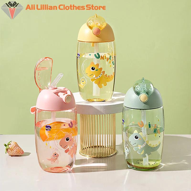 Детская Портативная Бутылка Для Воды 500 Мл С Мультяшным Дизайном Динозавра