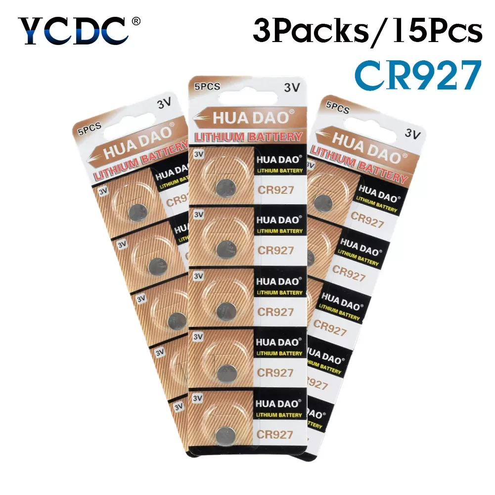 

NEW POSTHUMAN 15PCS CR927 CR 927 CR927 DL927 BR927 ECR927 5011LC 3V Lithium Coin Cells Button Battery 927 For Watch Calculator
