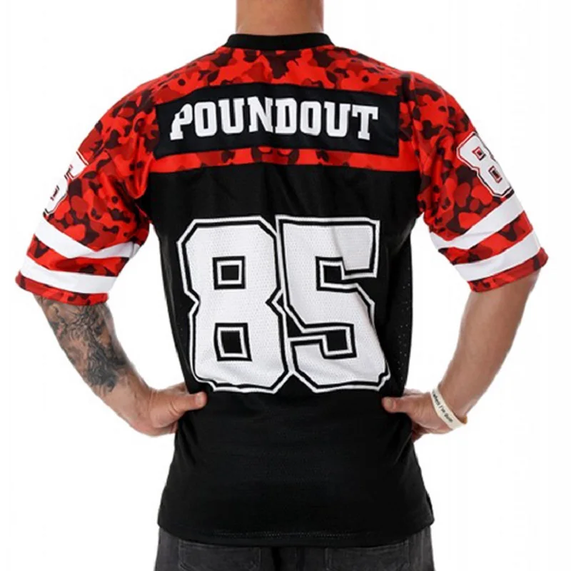 Summer Printing Fitness T-shirt Men Loose V-neck Mesh Short-sleeved Outdoor Training Basketball Clothes Quick-drying Clothes