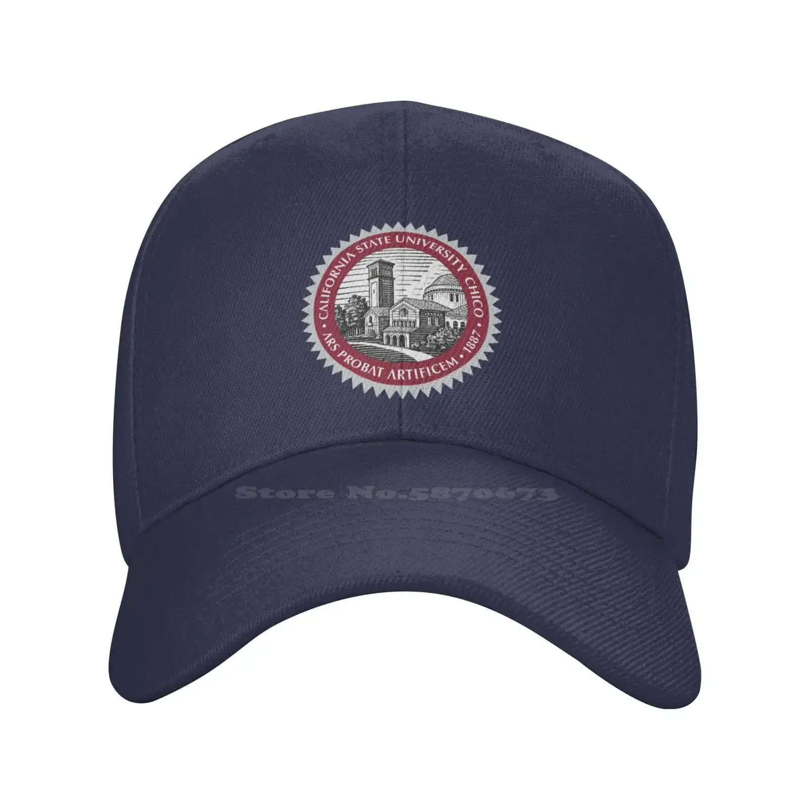 

California State University, Chico Logo Print Graphic Casual Denim cap Knitted hat Baseball cap