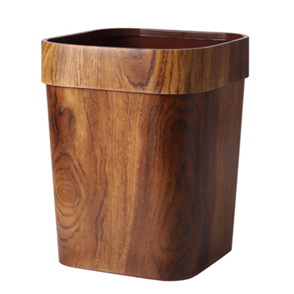 

Trash Can Garbage Bin Waste Kitchen Container Basket Bins Wastebasket Cans Wooden Wood Bathroom Bedroom Holz Rubbish Vintage