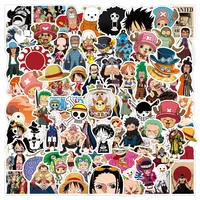 50100pcs anime one piece luffy stickers sticker for laptop notebook motorcycle skateboard mobile phone cartoon children toys