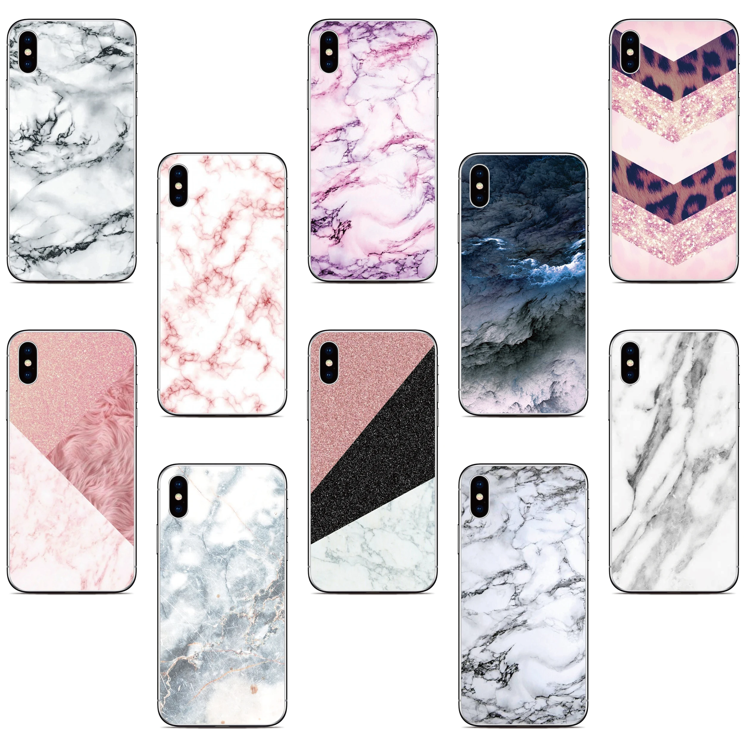 Marble Art Phone Case For ZTE Blade A55 A35 Core A75 4G A54 A34 A73 V50 Smart V60 Design V30 V40 Vita Axon 60 50 Lite Cover