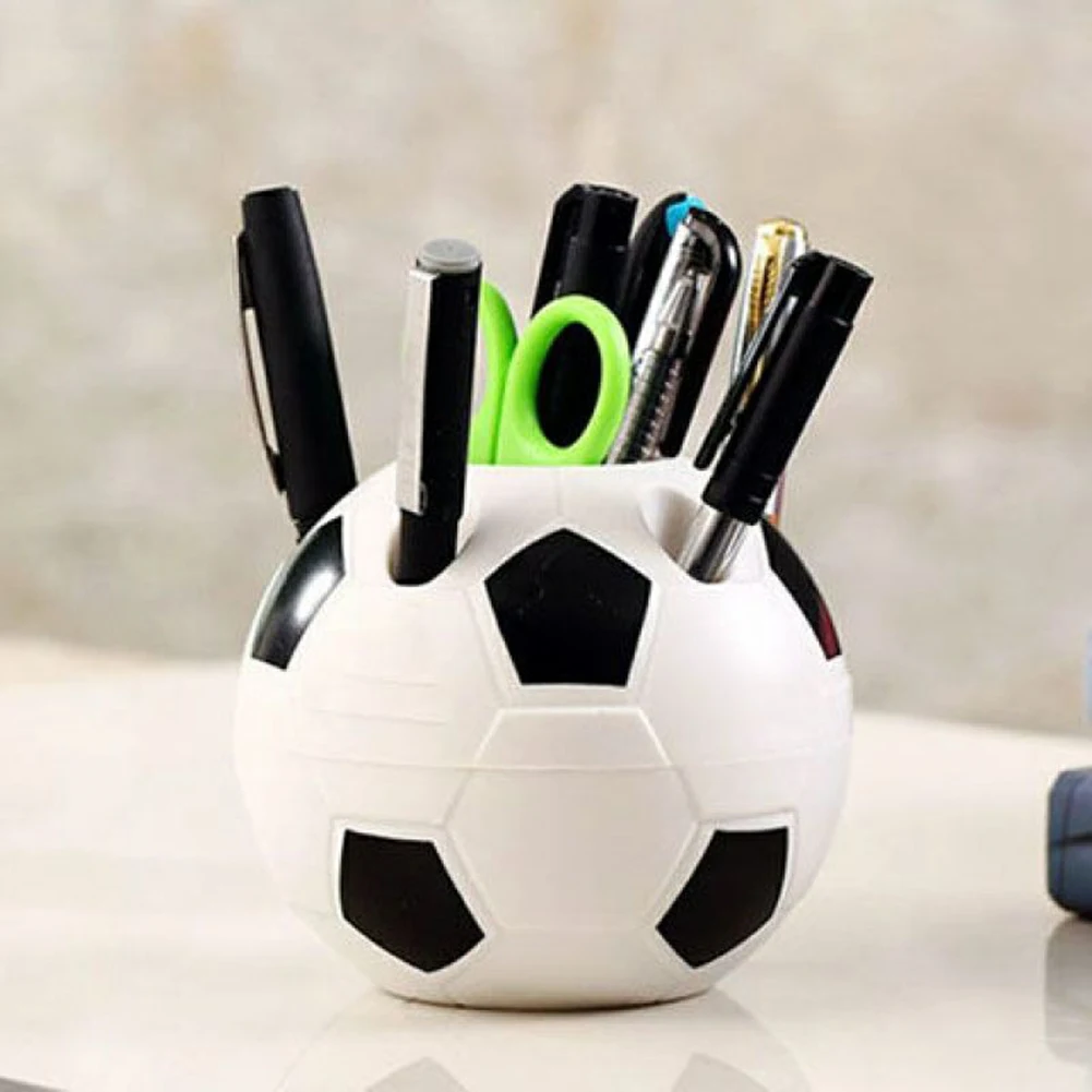

Soccer Shape Tool Supplies Pen Pencil Holder Football Shape Toothbrush Holder Desktop Rack Table Home Decoration Student Gifts