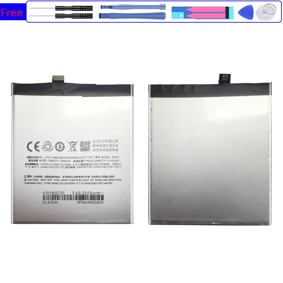 

3100mAh BA02 Replacement Battery For Meizu Meilan M3E A680Q +Tracking Number