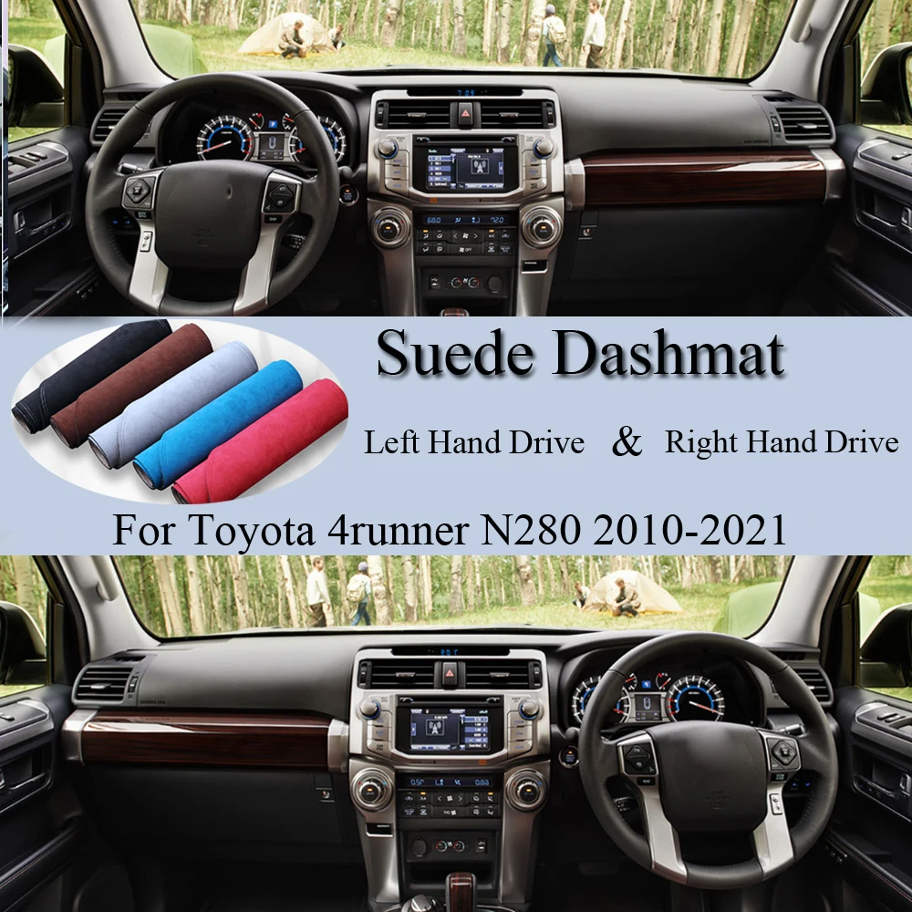 Для Toyota 4runner N280 2010 2011-2015-2021 замшевый кожаный коврик для приборной панели ковер