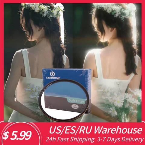 Lightdow 1/4 белый туманный фильтр для объективов Canon Nikon Sony
