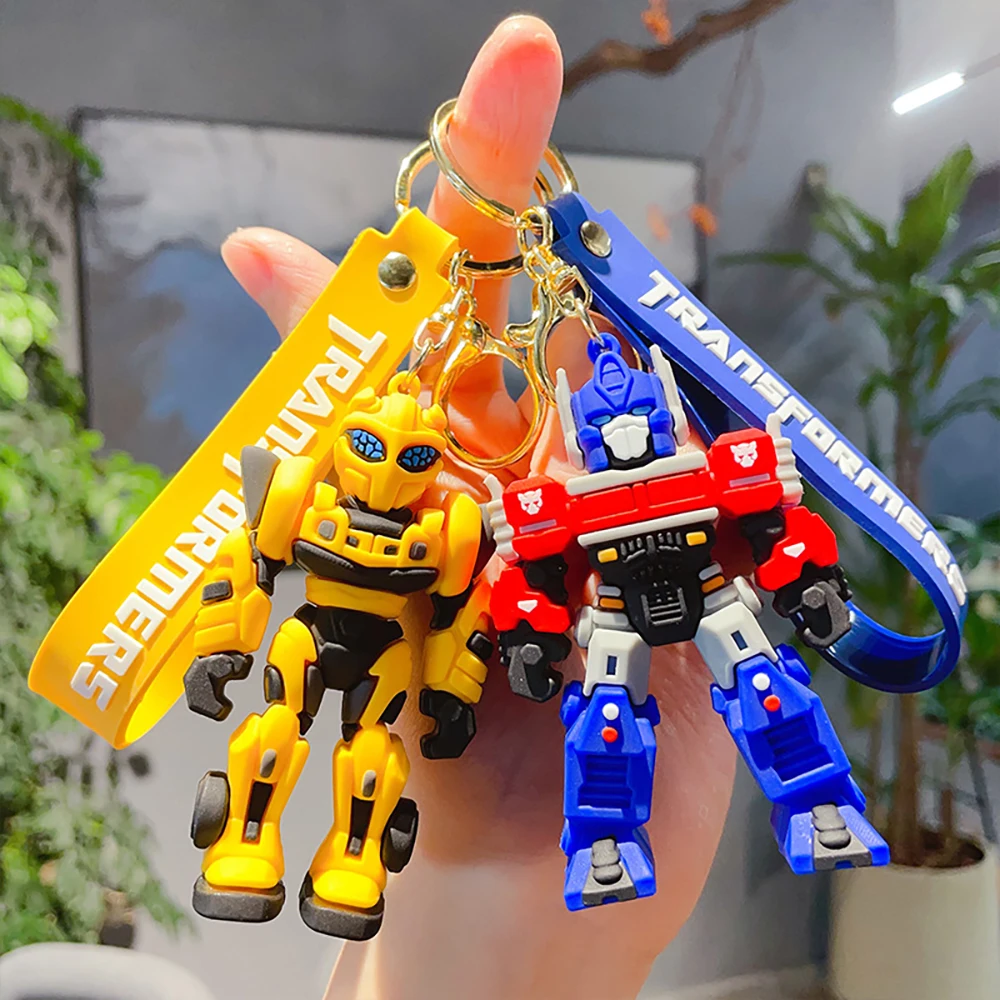 

Anime Transformers Cartoon Doll Keychain Action Figures Optimus Prime Bumblebee Car Key RingBackpack Pendant DIY Handmade Gifts