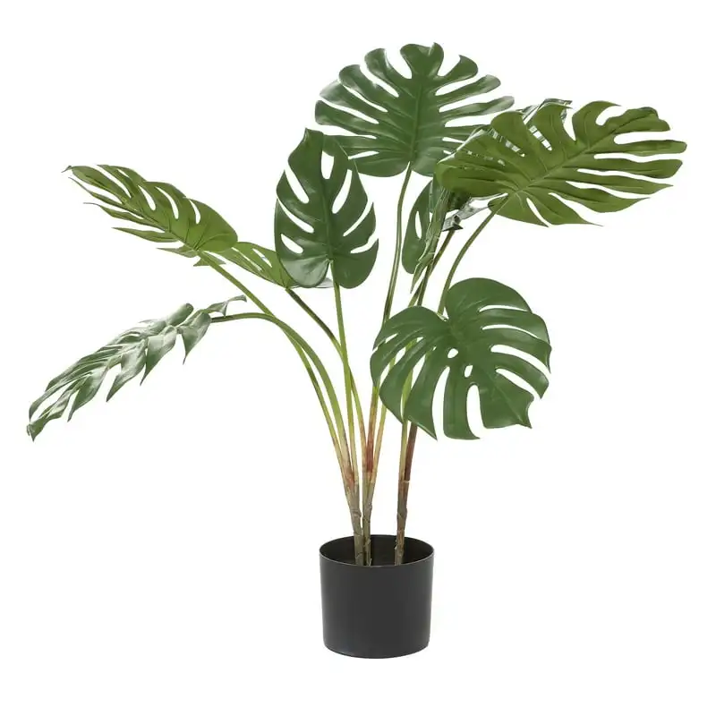 

Artificial Monstera Plant in Realistic and Black Plastic Pot