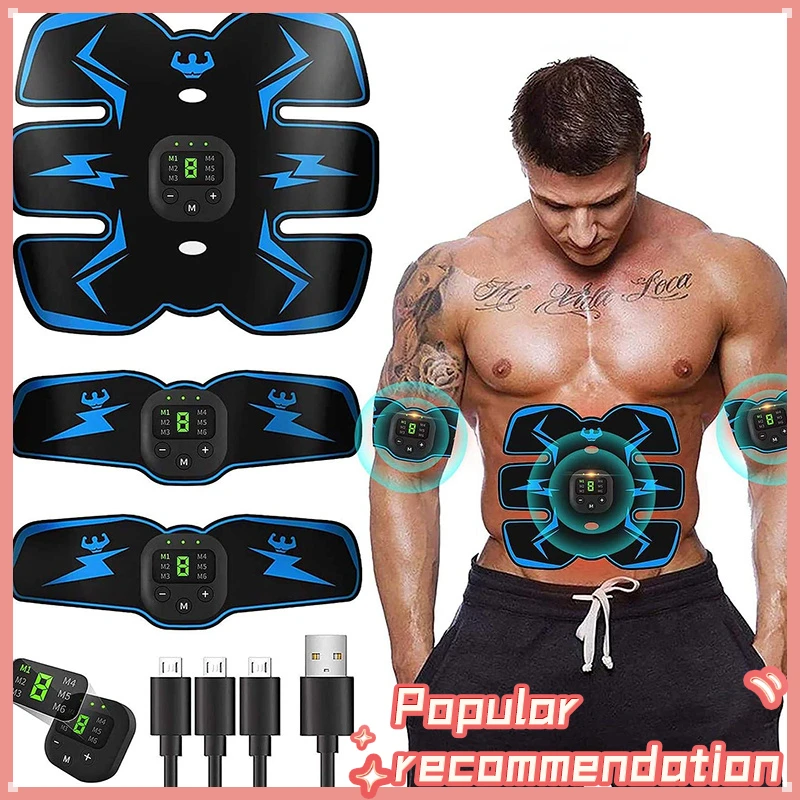 

Беспроводной тренажер-стимулятор мышц EMS, умный фитнес-тренажер для брюшного пресса, Электрический массажер для похудения и потери веса с н...