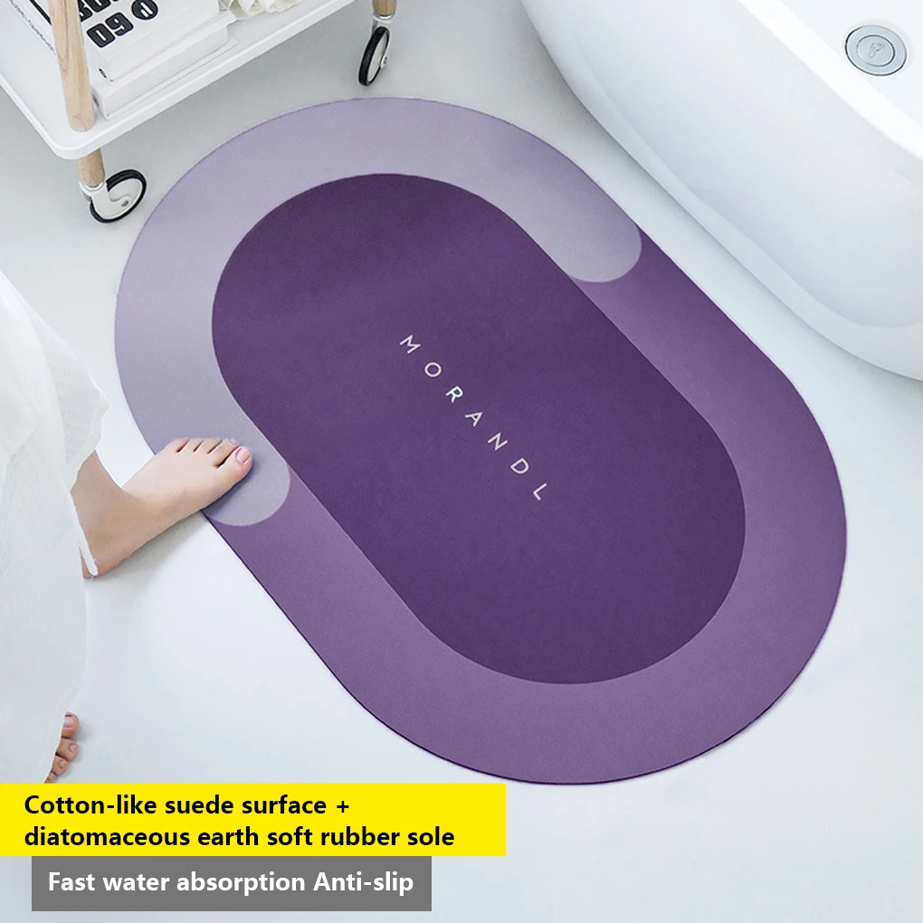 

Diatom Mud Mat Non-slip Bathroom Rug Absorbent Bath Mats Water Sucking Carpet Household Washroom Decoration Accessories