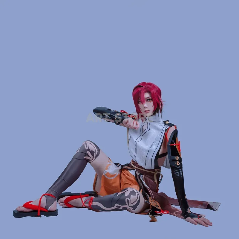 Игра Genshinimpact Shikanoin Heizou Косплей Костюм Парик Полный комплект с аксессуарами для