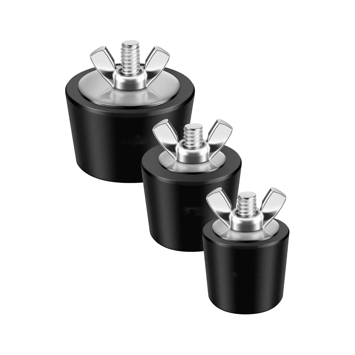 

3PCS Pool Winterizing Plugs, 3 Sizes, 1Inch, 1.25Inch & 1.5Inch, Swimming Pool Winter Expansion Plugs with Screw