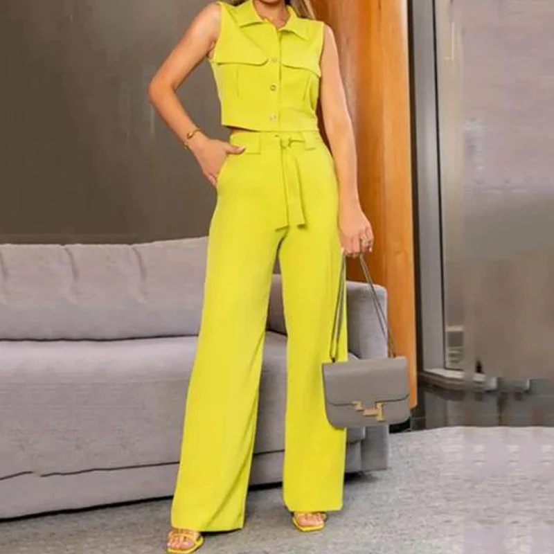 Lapel Pants Sets Short Chic and Elegant Woman Set Woman 2 Pieces Vest Suit Traf 2023 Blazer Suits Women's Clothing Pant Set