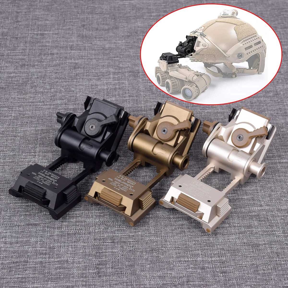 Metal L4 G24 L4G24 NVG Mount Bracket Holder For PVS15 PVS18 GPNVG18 Goggle Night Vision Stent Skip Fast OPS Helmet Parts