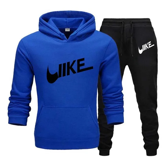 Tracksuit Hooded Sweatshirt + Drawstring Pants Men's Sports Hoodie Running Sports Clothing Men's Fall And Winter 2-piece Set