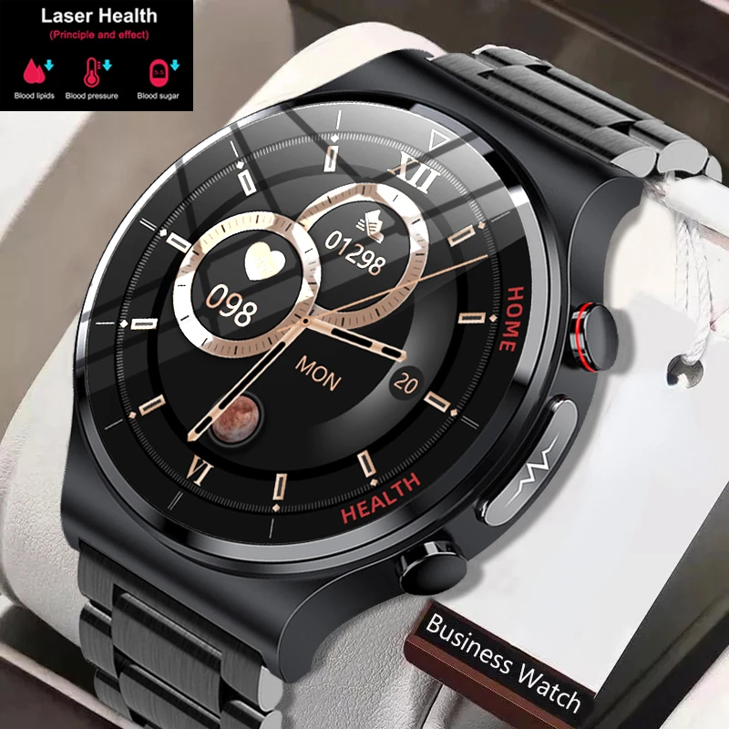 

For Xiaomi Huawei ECG Body Temperature Smart Watch Men Sangao Laser Healt Blood Oxygen Pressure Smartwatch IP68 Waterproof