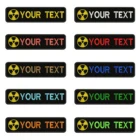 Радиационный логотип 10x2,5 см, вышивка с именем под заказ, значок в полоску, нашивки с утюгом или Velcros