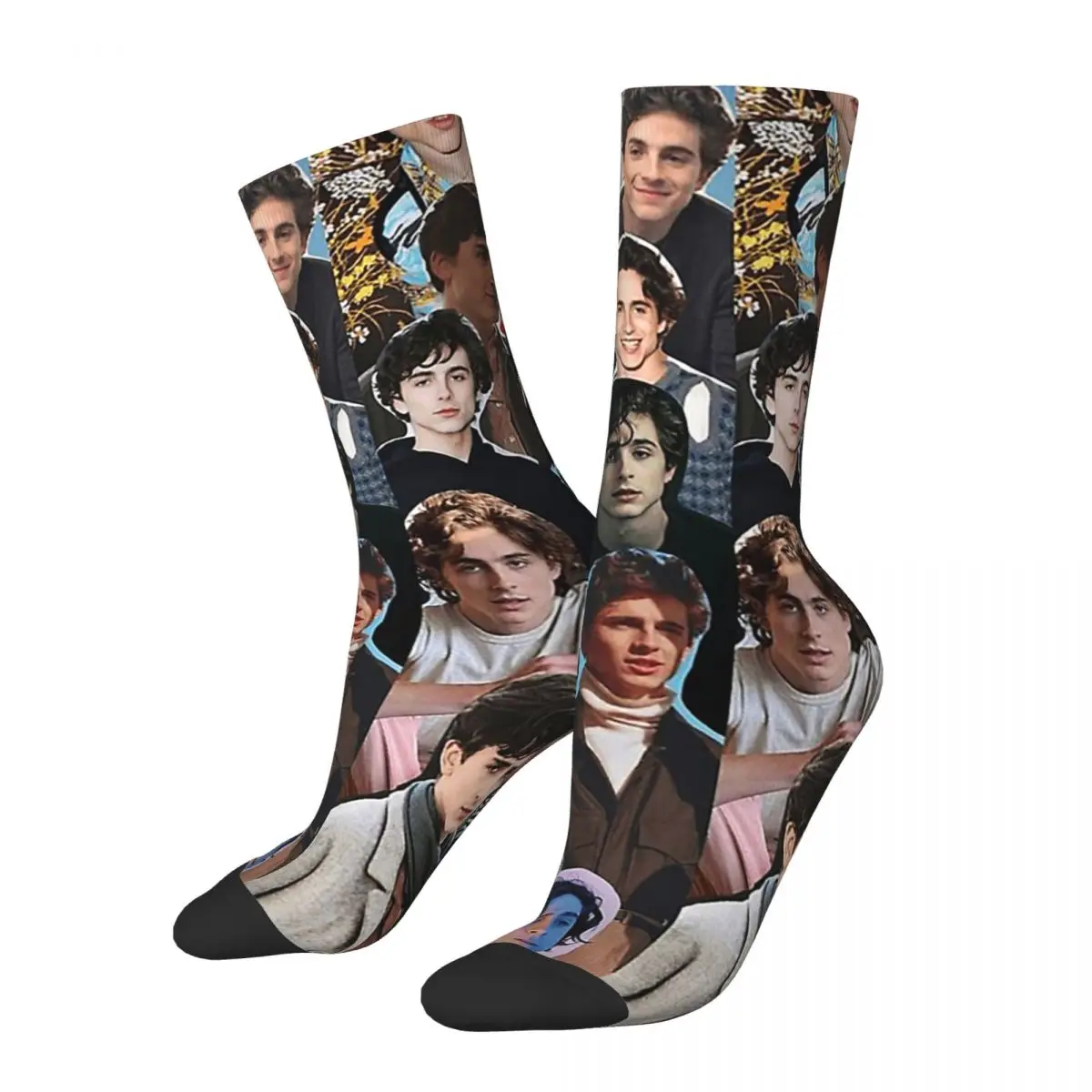 

Баскетбольные носки Crazy Design, коллаж, халамет, полиэстер, длинные носки унисекс, поглощающие пот