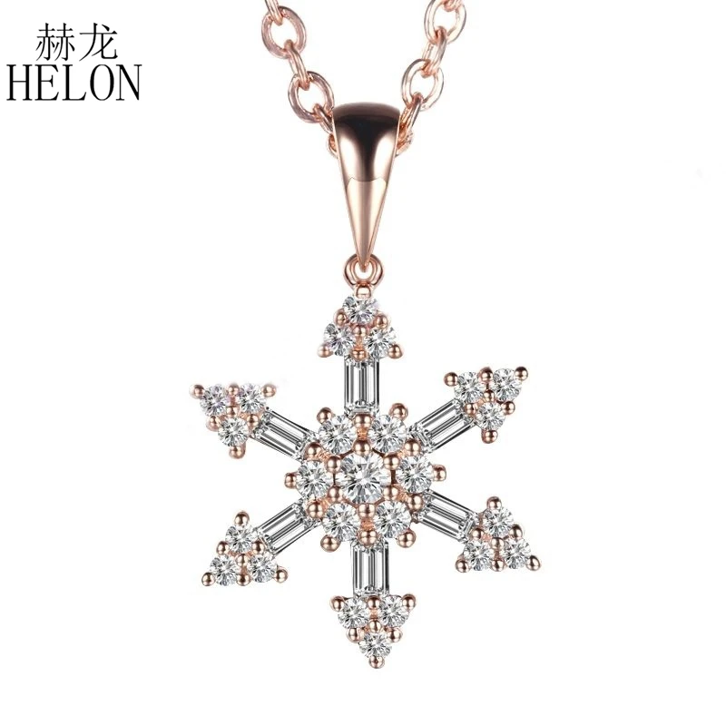 

Женский кулон из розового золота, с муассанитом, 14 к, 9 к