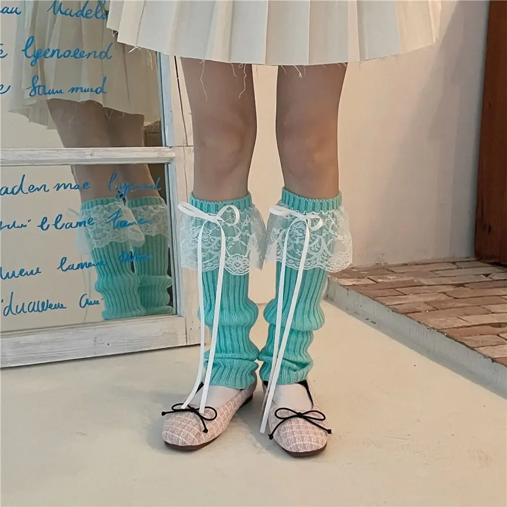 

Осенние Японские Женские чулочно-носочные изделия с бантом и наполнителем, носки для женщин в стиле "Лолита", теплые носки, закрывающие ноги, наколенники, гетры