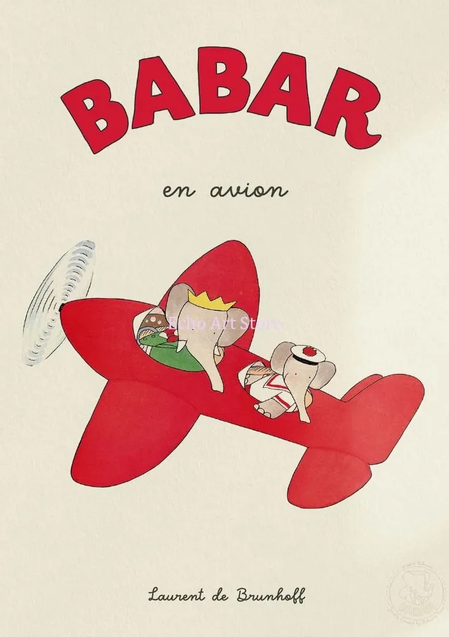 

Печать на холсте "Мультяшный слон Бабар"