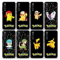 phone case for xiaomi mi a2 8 9 se 9t 10 10t 10s cc9 e note 10 lite pro 5g soft silicone case cover cute pokemon pikachu