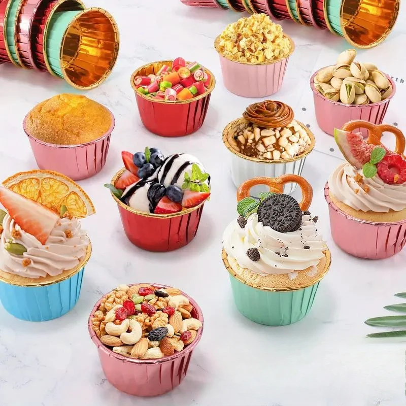 50 шт. маленькая мини-упаковка чашки для кексов бумажные обертки выпечки коробки