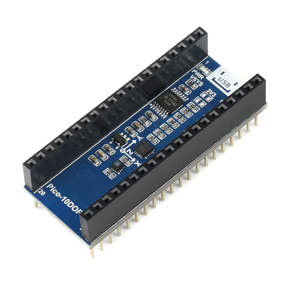 Фото Для Raspberry Pico-10DOF-IMU Плата расширения Pico10-Axis Accel/Gyro/магнитометр датчик расширения №1