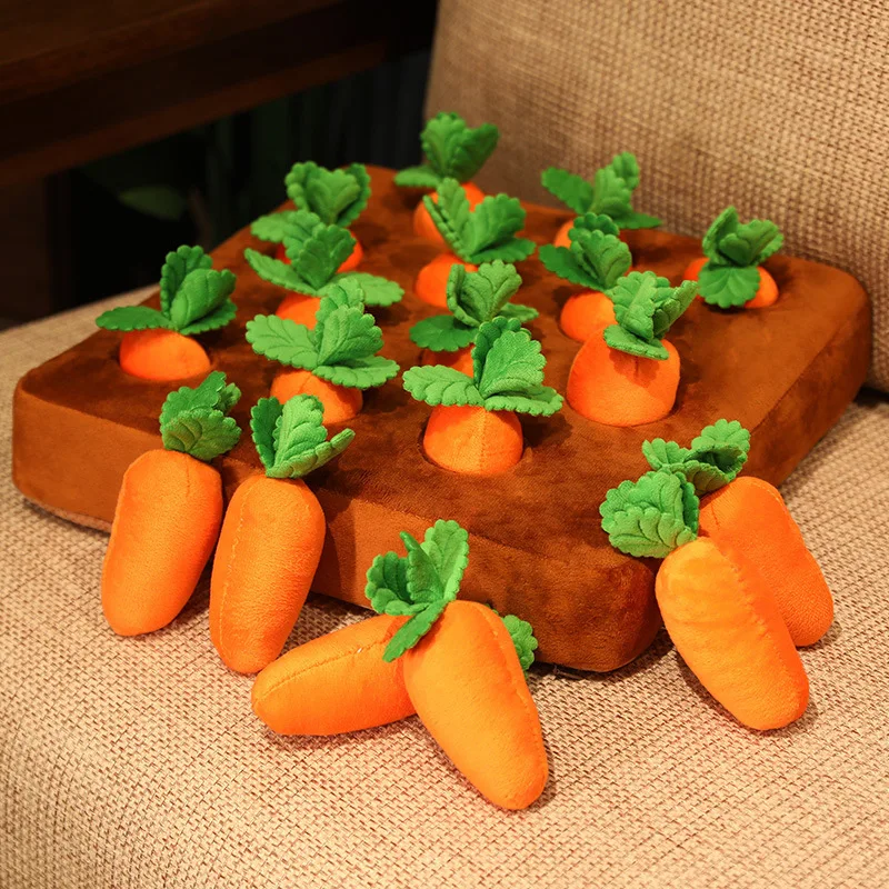 

Creative pull radish plush toy pet doll children's parent-child interaction small vegetable field cute plush carrot plush Plants