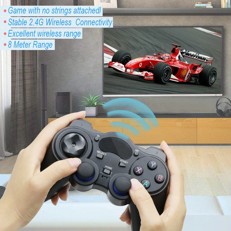 Новый 2,4G беспроводной контроллер Android геймпад джойстик Джойстик с OTG преобразователем для PS3/смартфона для планшетного ПК Смарт ТВ приставк...