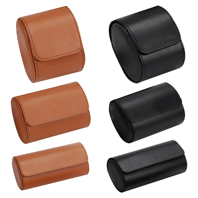

N58F Portable Watch Storage Box Leather Watch Roll Travel Cases 1/2/3-Slot Watch Display Gift Box Pocket Jewelry Bracelet Box