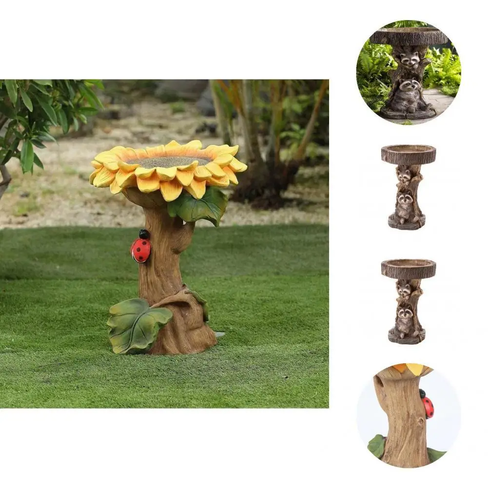

Resin Beauty Creative Bird Drinking Ornament Animal Shape Bird Drinking Stable for Corridor