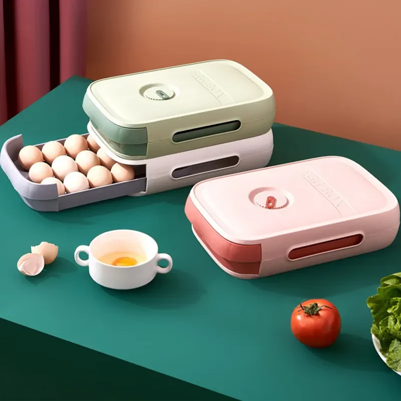 

Storage Eggs Dumpling Household Box Box Kitchen Keeping Box Type Egg Drawer Storage Fresh Refrigerator Food Box Holder Storage