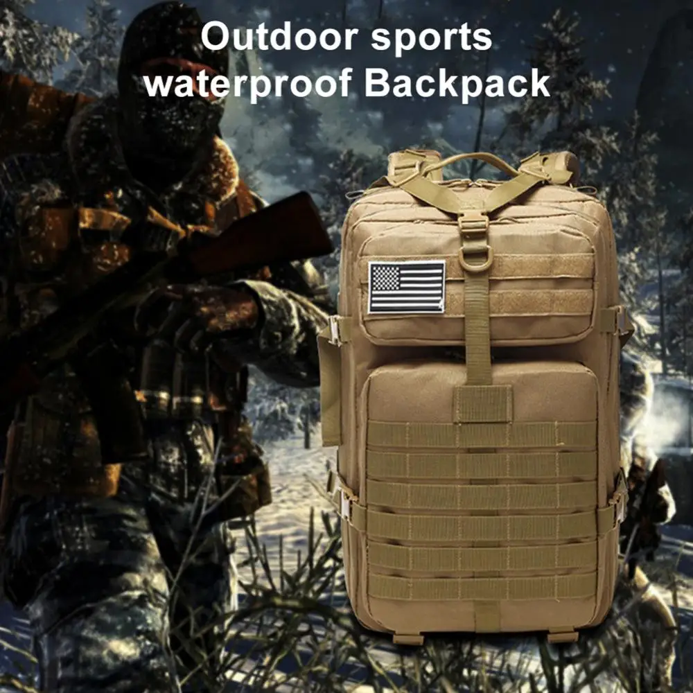 

Military Molle Army Knapsack Oxford Cloth Hiking Camping Travel Rucksack Waterproof Military Backpack Worthwhile Wear-resistant