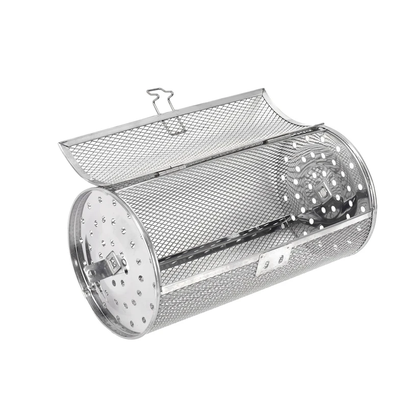 

Universal Rotating Stainless Steel Grill ,Rotisserie Basket For Coffee Bean BBQ Grill Roaster Drum Home Kitchen