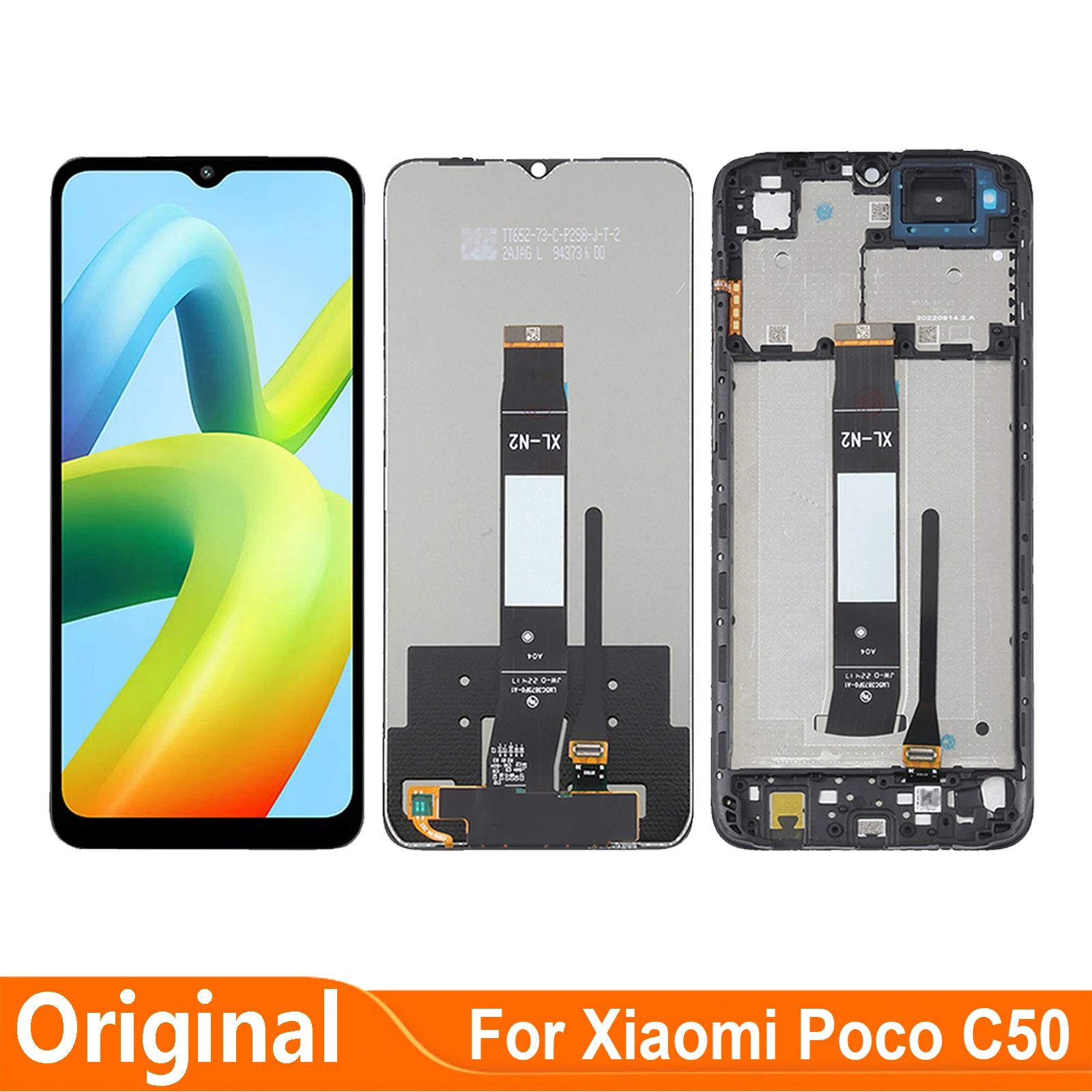 ЖК-дисплей 6,52 дюйма для Xiaomi Poco C50 MZB0D3DIN 220733SPI 220733SPH, сенсорный экран, дигитайзер в сборе, детали, оригинал