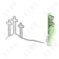 2022 easter three crosses of calvary cutting dies diy craft wax paper gift cards scrapbooking diary decoration embossing molds
