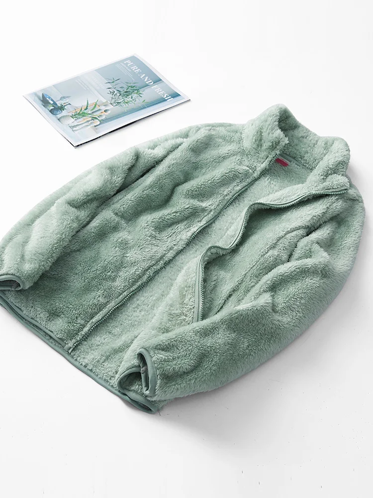 

Мужское зимнее флисовое пальто кораллового цвета Женская куртка против снега Двусторонняя мягкая мужская теплая верхняя одежда для улицы ...